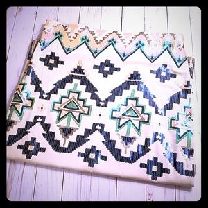 Express sequin pencil skirt